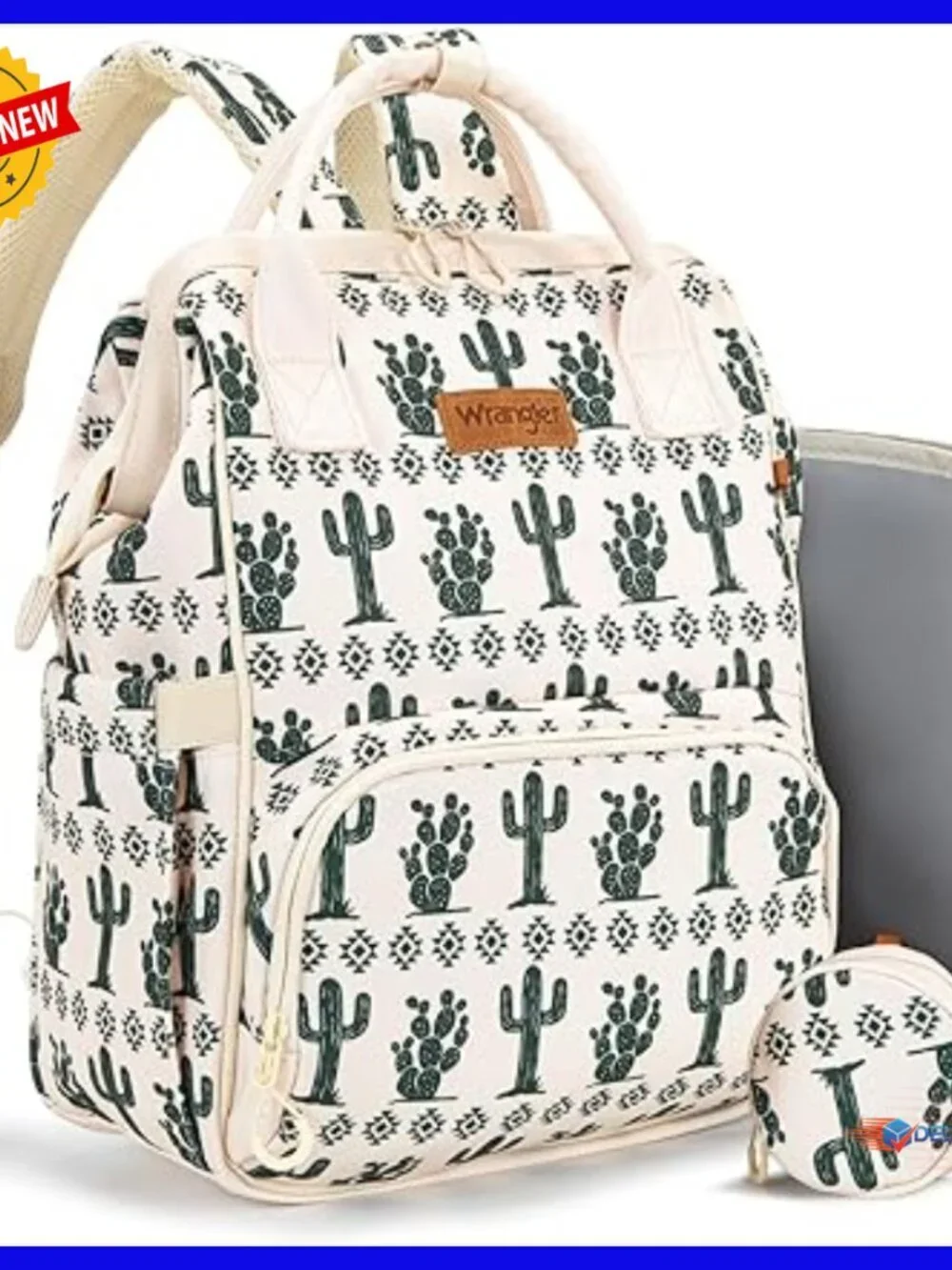 Travel Backpack with Insulated Pockets, Water Resistant Canvas Daypack